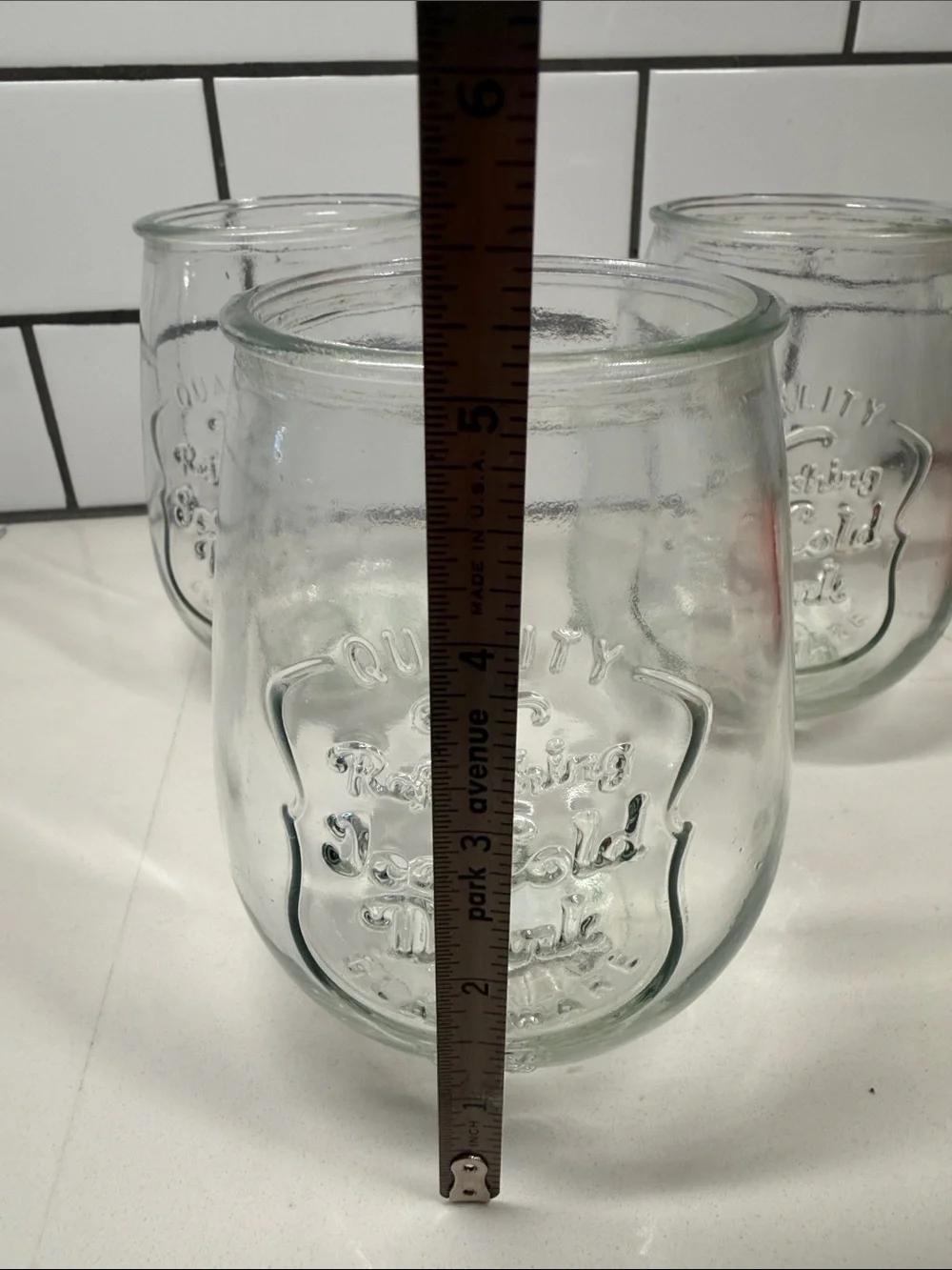 Vintage quality est 1841 Refreshing Ice Cold Drink glassware- Set of 3